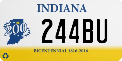IN license plate 244BU