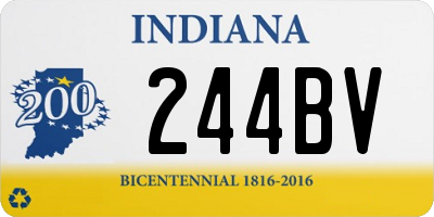 IN license plate 244BV