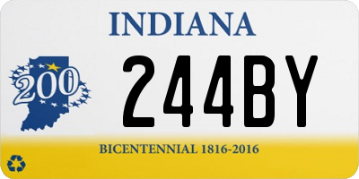 IN license plate 244BY