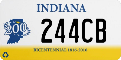 IN license plate 244CB