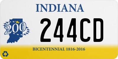 IN license plate 244CD