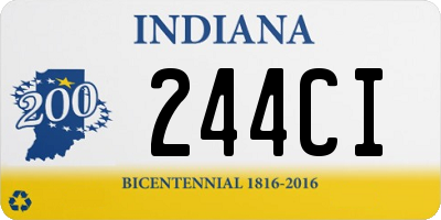IN license plate 244CI