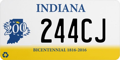 IN license plate 244CJ