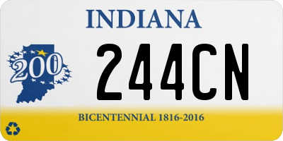 IN license plate 244CN