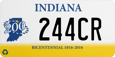 IN license plate 244CR