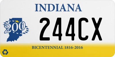 IN license plate 244CX