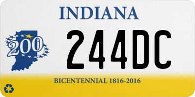 IN license plate 244DC