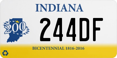 IN license plate 244DF