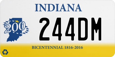 IN license plate 244DM