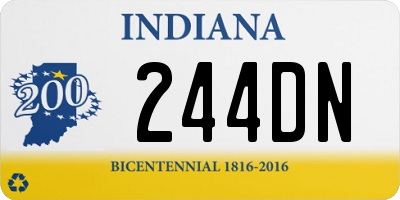 IN license plate 244DN