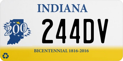 IN license plate 244DV