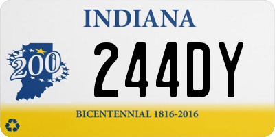 IN license plate 244DY