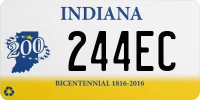 IN license plate 244EC