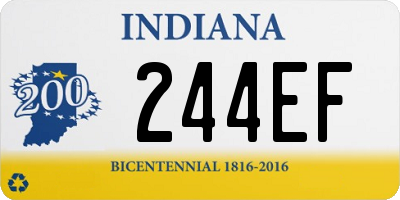 IN license plate 244EF