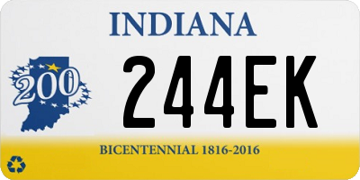 IN license plate 244EK