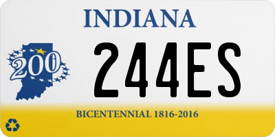 IN license plate 244ES