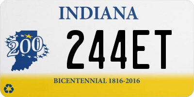 IN license plate 244ET