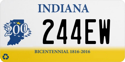 IN license plate 244EW