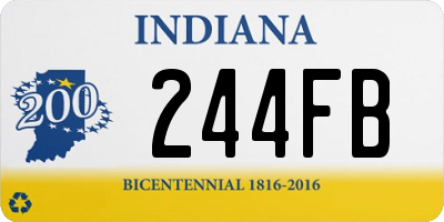 IN license plate 244FB