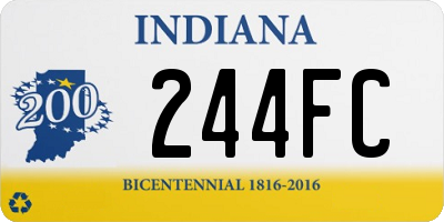 IN license plate 244FC