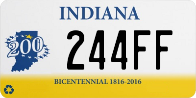 IN license plate 244FF