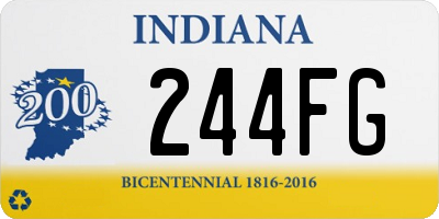 IN license plate 244FG