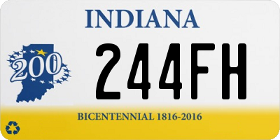 IN license plate 244FH