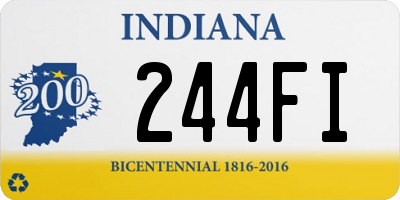 IN license plate 244FI