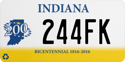 IN license plate 244FK