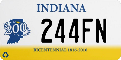 IN license plate 244FN