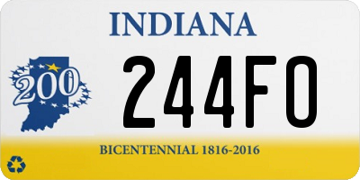 IN license plate 244FO