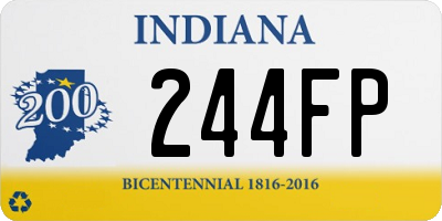 IN license plate 244FP