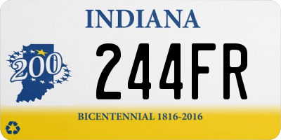 IN license plate 244FR