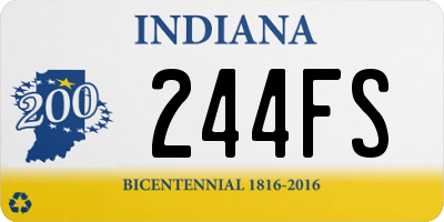 IN license plate 244FS