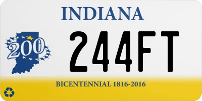 IN license plate 244FT