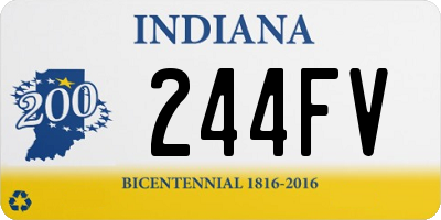 IN license plate 244FV