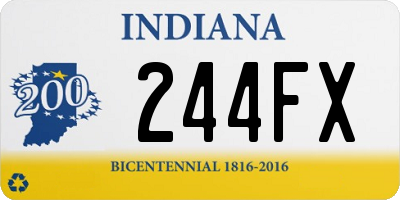 IN license plate 244FX