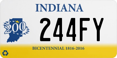 IN license plate 244FY