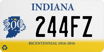 IN license plate 244FZ