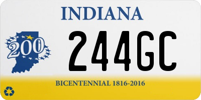 IN license plate 244GC