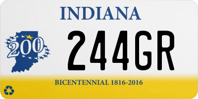 IN license plate 244GR