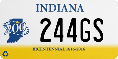 IN license plate 244GS