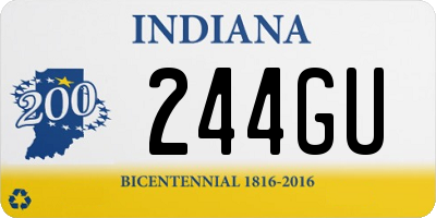 IN license plate 244GU