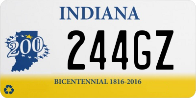 IN license plate 244GZ