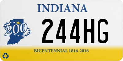 IN license plate 244HG