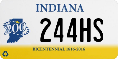 IN license plate 244HS