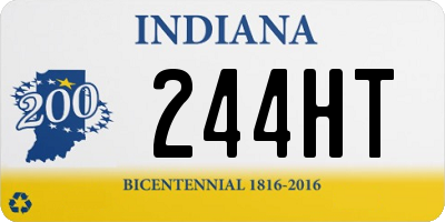 IN license plate 244HT