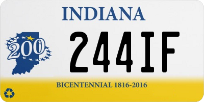 IN license plate 244IF