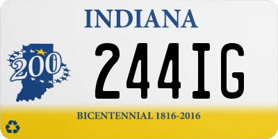 IN license plate 244IG
