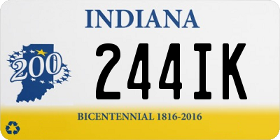 IN license plate 244IK